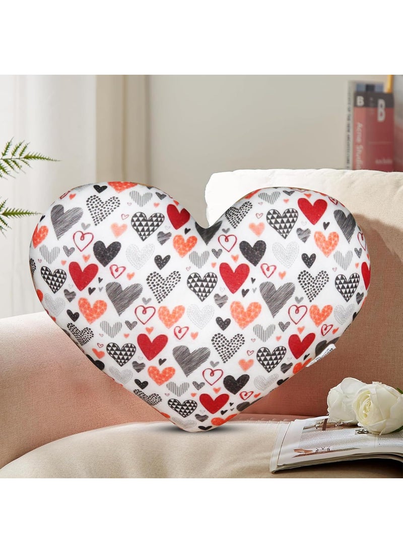 Gordon Gordon Heart Shape Plush Pillow Soft StuffedCute Love Pillow Cushion Toy Throw Pillow Gift for Valentines Day Wedding LoversDecorations Living Room Bedroom Decor Bianca  - Image 1