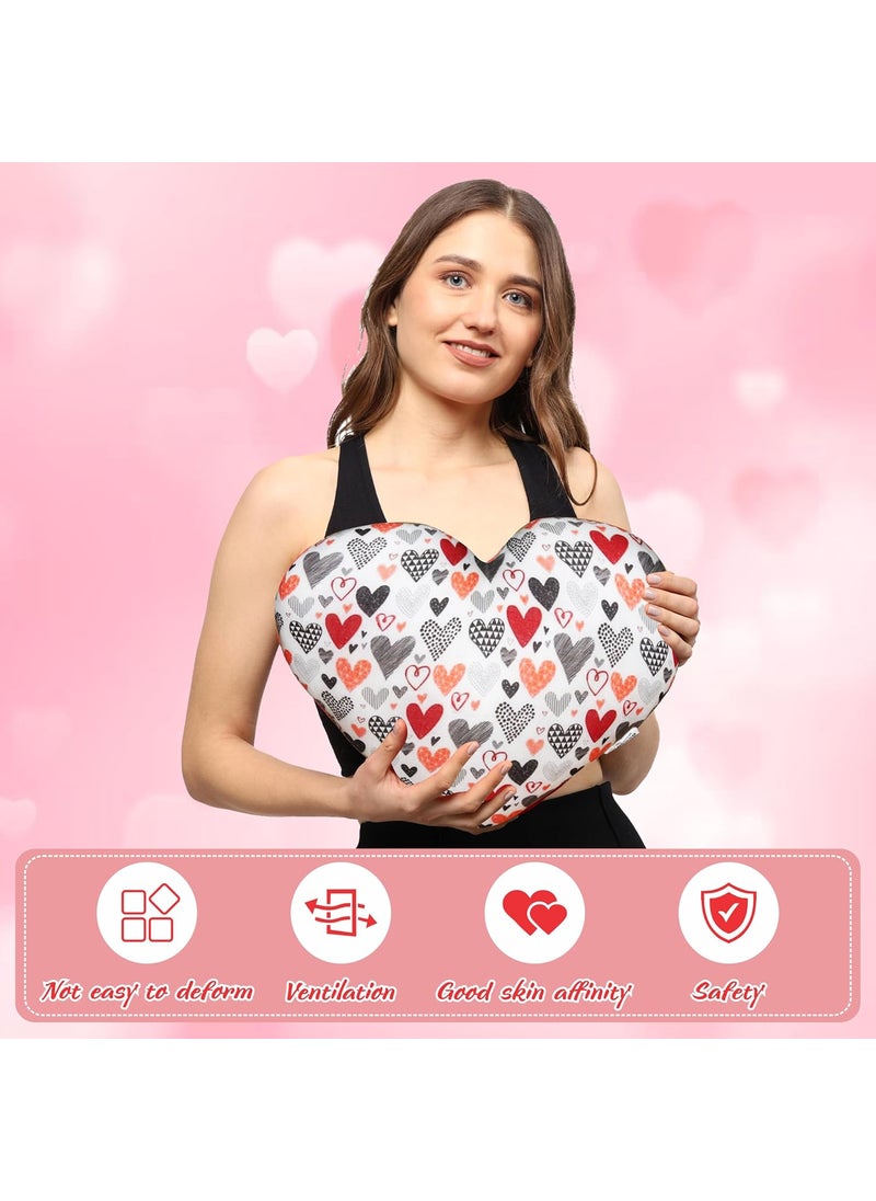 Gordon Gordon Heart Shape Plush Pillow Soft StuffedCute Love Pillow Cushion Toy Throw Pillow Gift for Valentines Day Wedding LoversDecorations Living Room Bedroom Decor Bianca  - Image 4