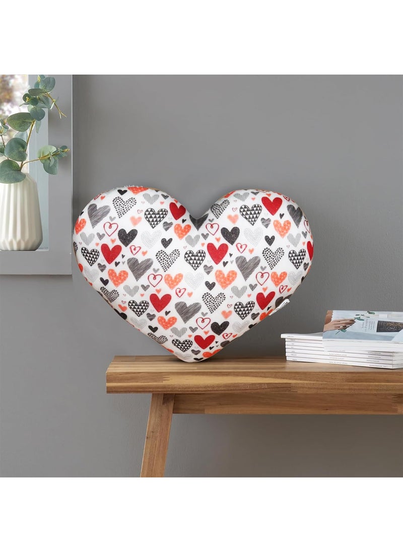 Gordon Gordon Heart Shape Plush Pillow Soft StuffedCute Love Pillow Cushion Toy Throw Pillow Gift for Valentines Day Wedding LoversDecorations Living Room Bedroom Decor Bianca  - Image 2