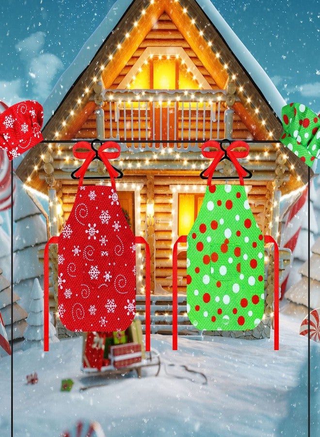 هونغداو مجموعة ملابس الخبازة للدمية الصغيرة من إكسسوارات الكريسماس تتضمن مريلة وقبعات ودبوسًا وبيضًا وصينية بسكويت ووعاء خلط لديكورات الكريسماس، الدمية غير متضمنة (بنمط ندفة الثلج) - Image 5