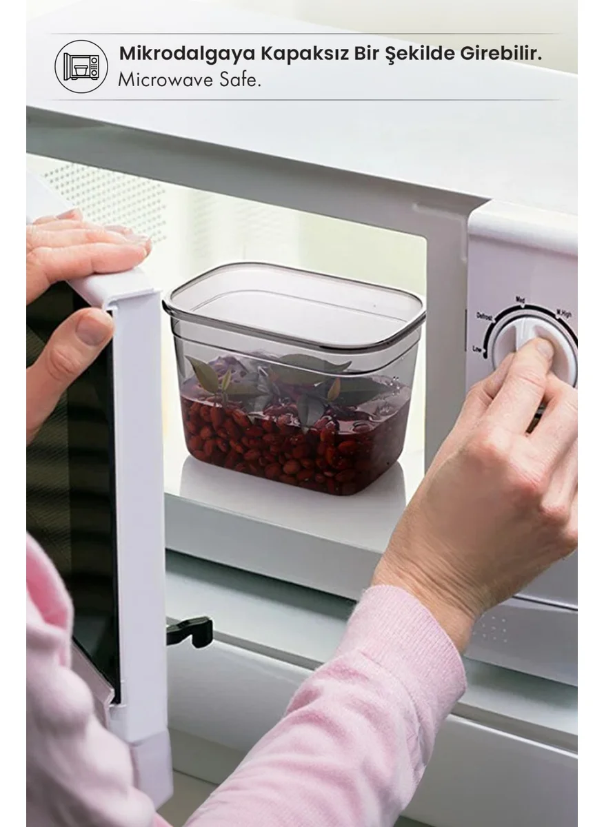 Kitchen Life 30-Piece Labeled Square Food Storage Container and Spice Rack Set with Spoon - (1750ML + 1200ML + 450 Ml)