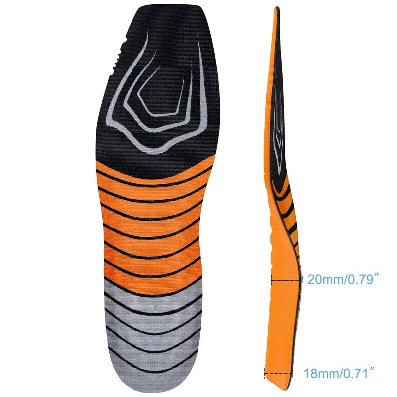 Endoto Square Toe Insoles for Ariat Cowboy Boots, Replacement Shoe Inserts for Men Foot Comfort All Day(Size:M12-EU46) - Image 2