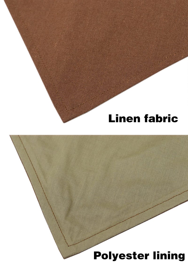 PROCOS Medieval Cowl Hat Linen Pointed Hem Hooded Cloak Cosplay Accessory (Brown) - Image 3