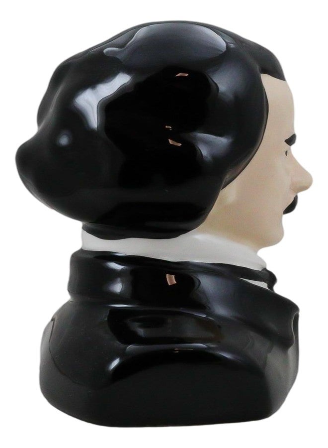 Ebros Gift Gothic Poet Edgar Allen Poe With Black Raven Crow On Skull Decorative Ceramic Salt And Pepper Shakers Figurines Quoth The Raven Nevermore Macabre - Image 4