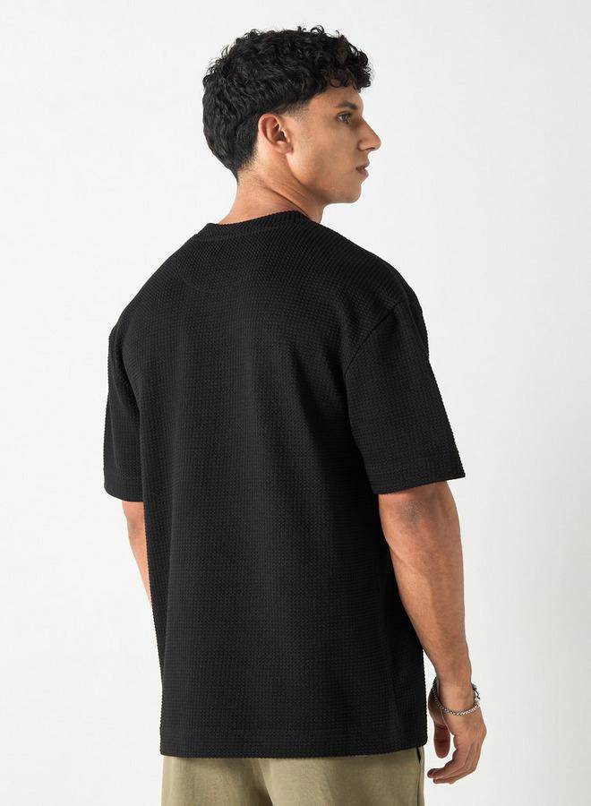 Starter Logo Applique Crew Neck T-shirt with Short Sleeves - Image 3