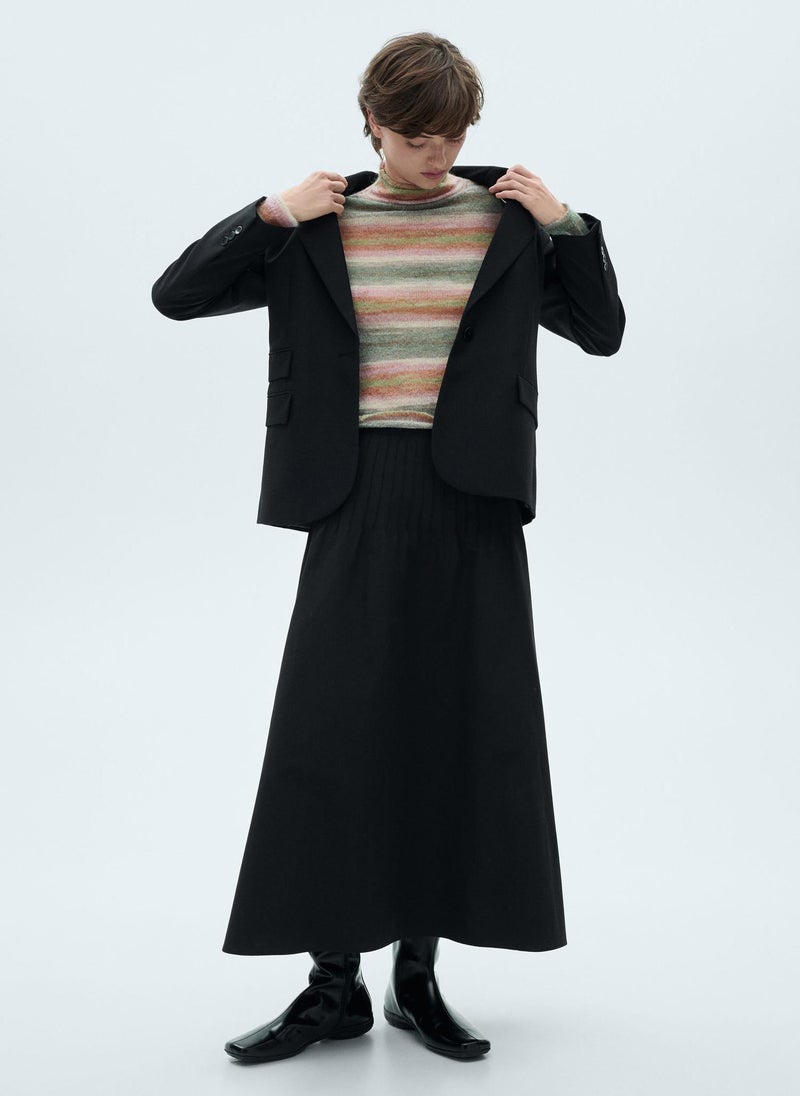 MANGO Stand-Collar Striped Sweater  - Image 4