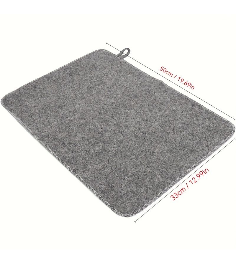 2pcs Black And White Reusable Insulated Floor Mats And Seat Cushions Soft Non Slip Felt Pads For Sauna Bathroom Shower Use Enhance Comfort Warmth - Image 3