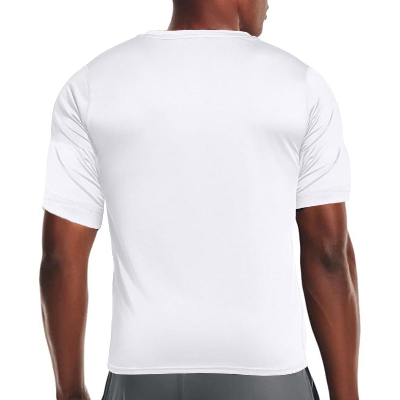 HYCOPROT 2 Pack Men's Compression Shirts Short Sleeve Athletic Workout T-Shirt Cool Dry Sports Baselayer Running Undershirts Tops - Image 3