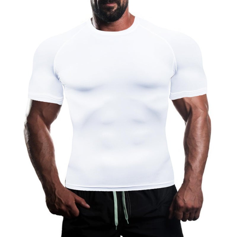 HYCOPROT 2 Pack Men's Compression Shirts Short Sleeve Athletic Workout T-Shirt Cool Dry Sports Baselayer Running Undershirts Tops - Image 2