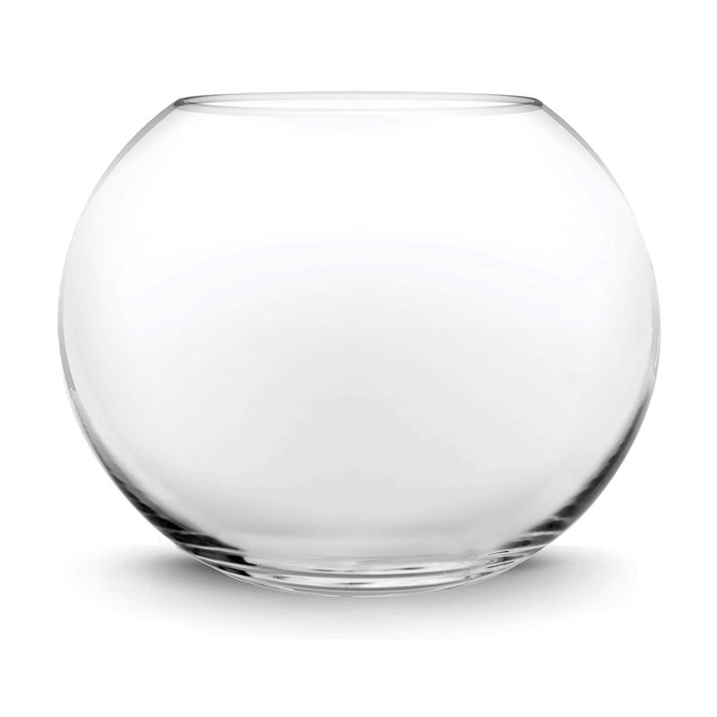 سي واي إس إكسيل Cys Excel Glass Bubble Bowl (H-6 "" W-8 "" تقريبًا 3/4 Gal.) | خيارات متعددة الحجم الأسماك مزهرية | الزجاج جولة وعاء terrarium | Globe Flower Vase Centrence - Image 1