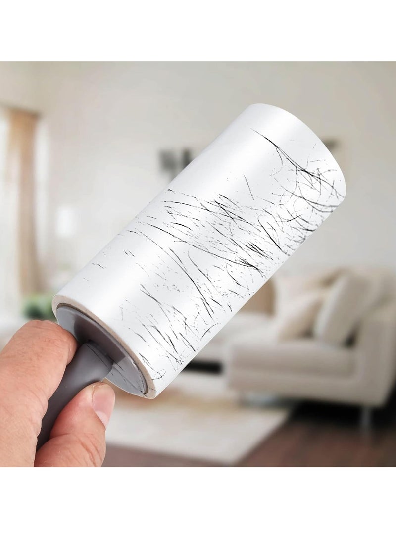 Meetion Lint Roller Remover Hair Kit, Extra Sticky Reusable Lint Remover with 210 Sheets(7 Rollers+1 Upgraded Handles),Fluff Brush for Clothes/Furniture/Bed/Car/Dog Cat Hair/Carpet/Dust - Image 5