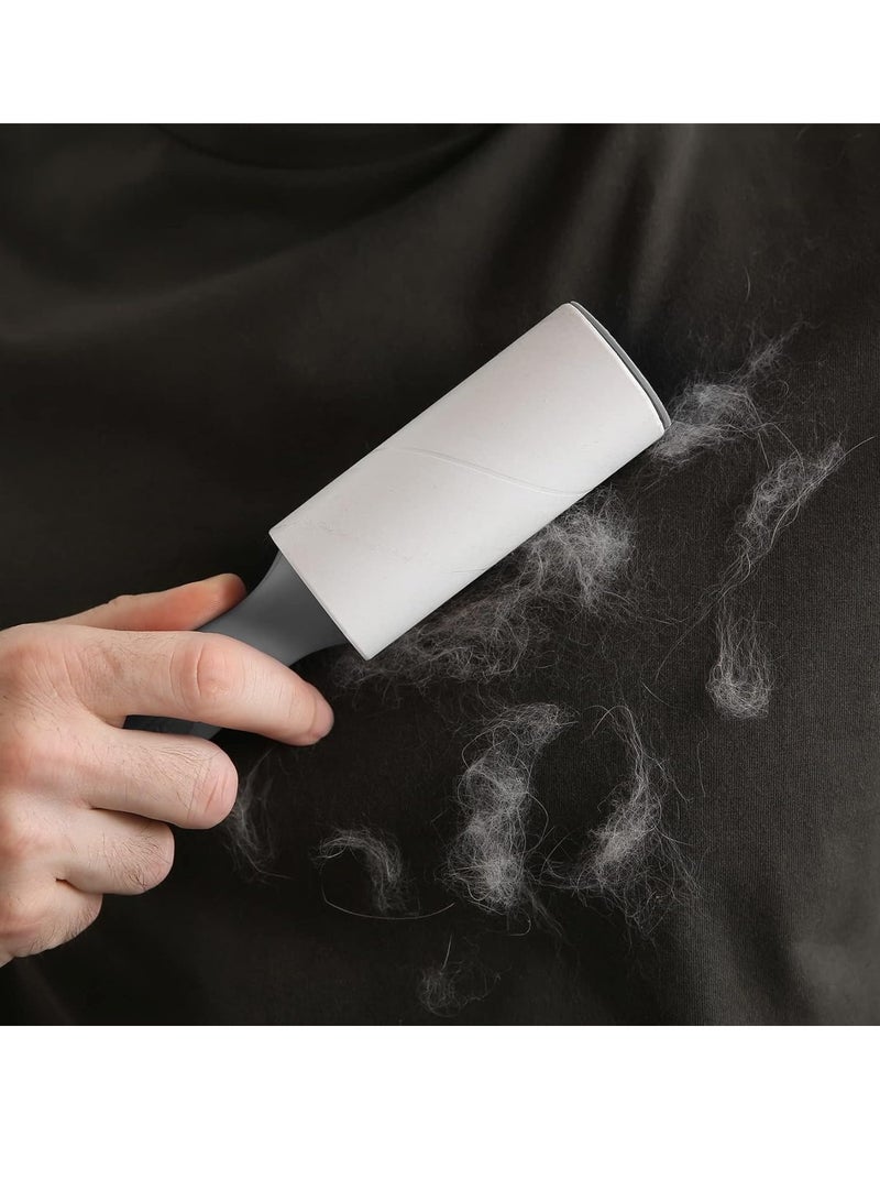 Meetion Lint Roller Remover Hair Kit, Extra Sticky Reusable Lint Remover with 210 Sheets(7 Rollers+1 Upgraded Handles),Fluff Brush for Clothes/Furniture/Bed/Car/Dog Cat Hair/Carpet/Dust - Image 3