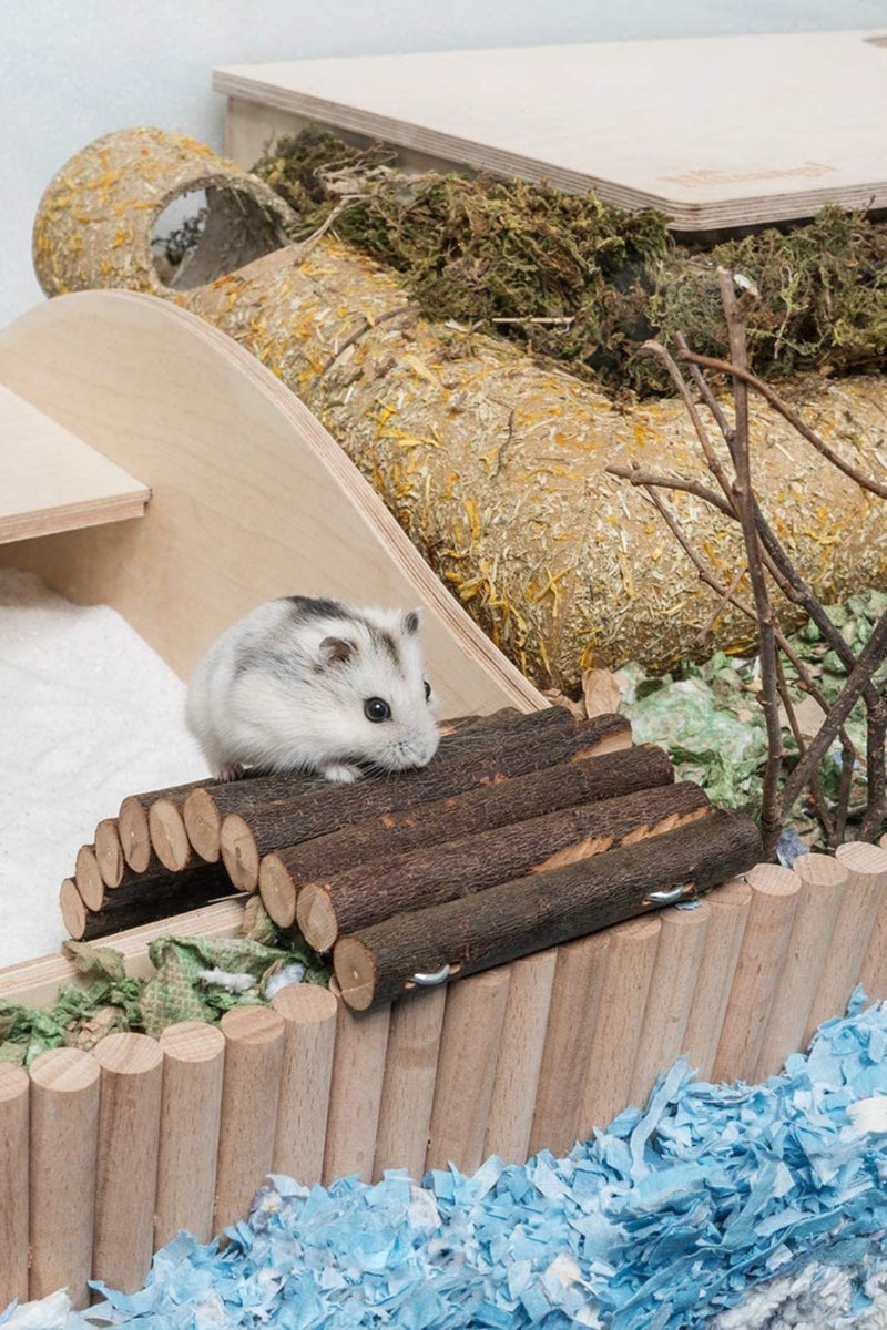 Natural Wooden Rod Bridge - Hamster Mouse Rat Rodents Toy
