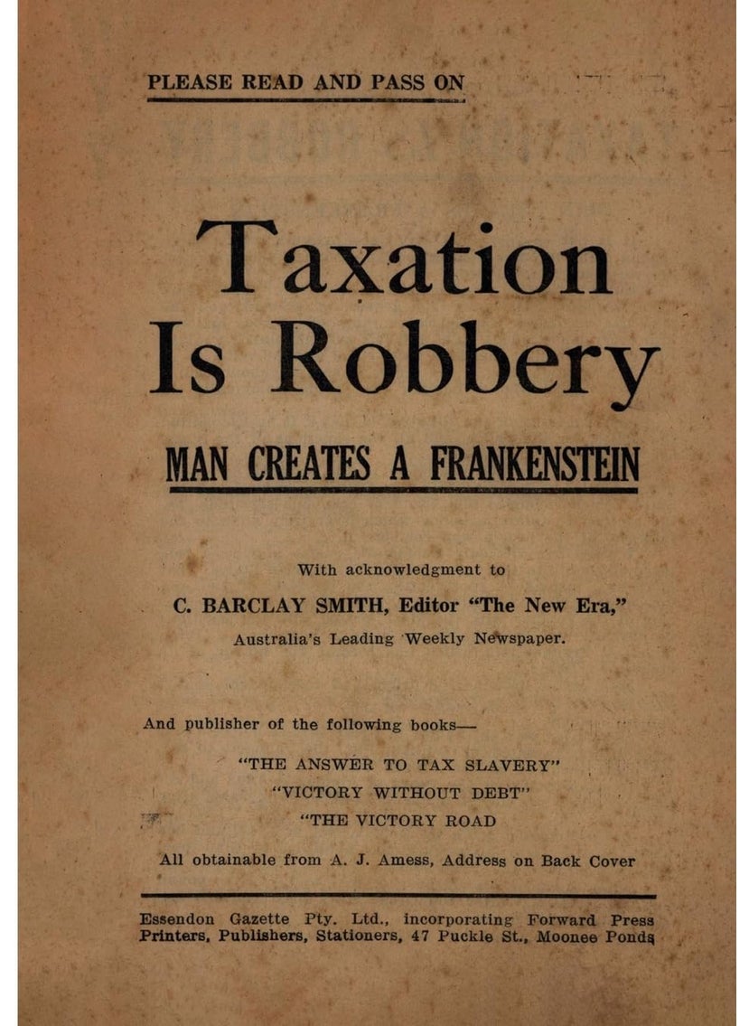 Ultimatum Editions Taxation is Robbery  - Image 1