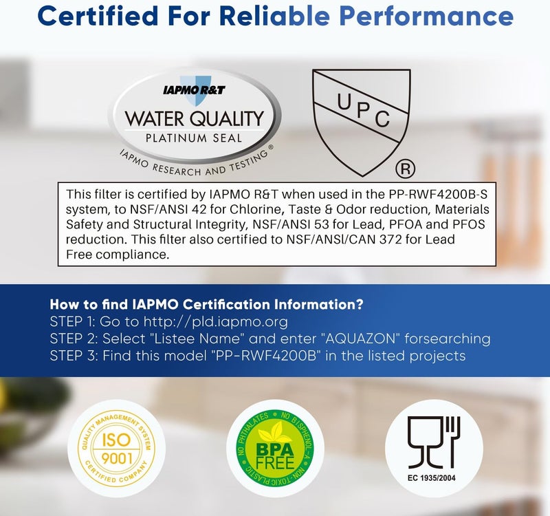 Pure Plus DA97-17376B NSF 53&42 Certified Water Filter Replacement for Samsung HAF-QIN, HAF-QIN/EXP, DA97-08006C, RF23M8070SG, RF23M8070SR, RF23M8090SG, RF23M8090SR, RF23M8570SR Refrigerator, 3Pack - Image 2