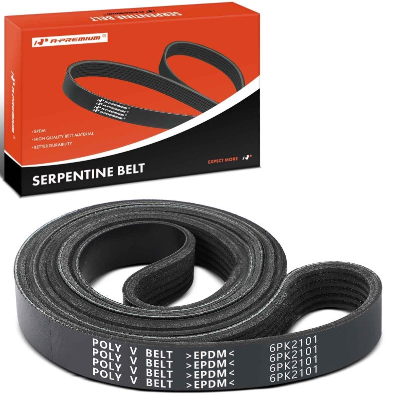 APremium Engine Serpentine Drive Belt Compatible with Ford Jeep Dodge Chrysler Cadillac Lexus Mazda Cars Escape Focus Grand Cherokee Charger Durango Challenger 300 CTS GS460 More