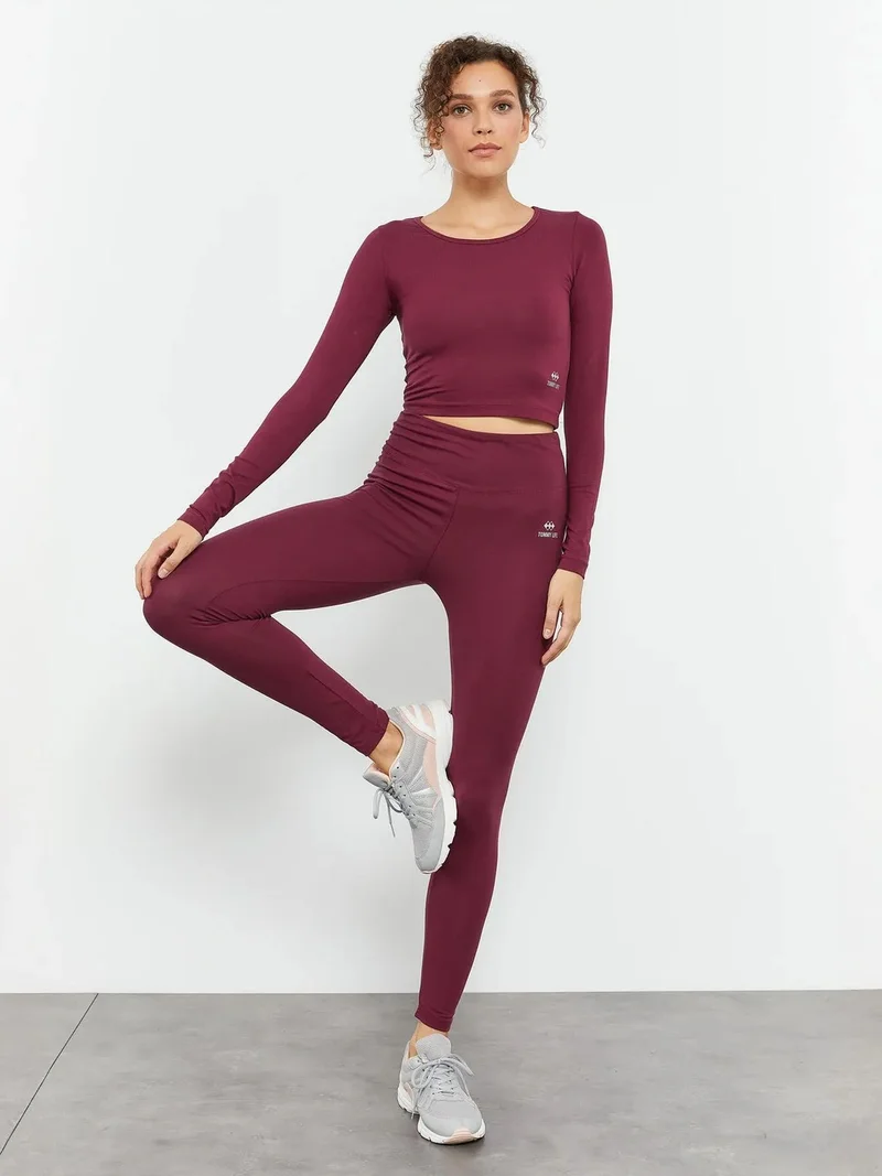 تومي لايف TOMMY Slim-Fit Long Sleeve Crop Top
