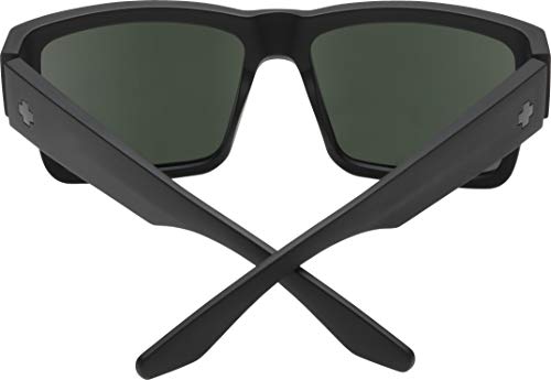 SPY Optic Cyrus, Square Sunglasses, Color and Contrast Enhancing Lenses, Matte Black - Happy Gray Green Lenses - Image 4
