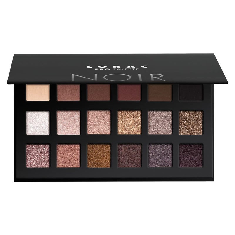 LORAC PRO Matte & Shimmer Eyeshadow Palette, Noir | Glitter | Mirror Compact | Cruelty Free, Gluten Free, Vegan - Image 1