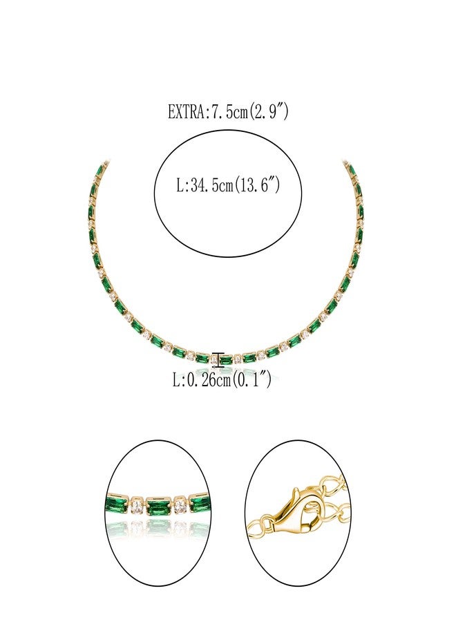FANZE Tennis Necklaces for Women, Cubic Zirconia Necklace Choker Necklace Classic Dainty Jewelry Gifts - Image 5
