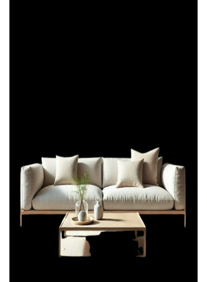 HODGE Sofa size 250x250, gray color, made of durable Swedish wood and Super Soft fabric, Safa Al Madinah - Image 3