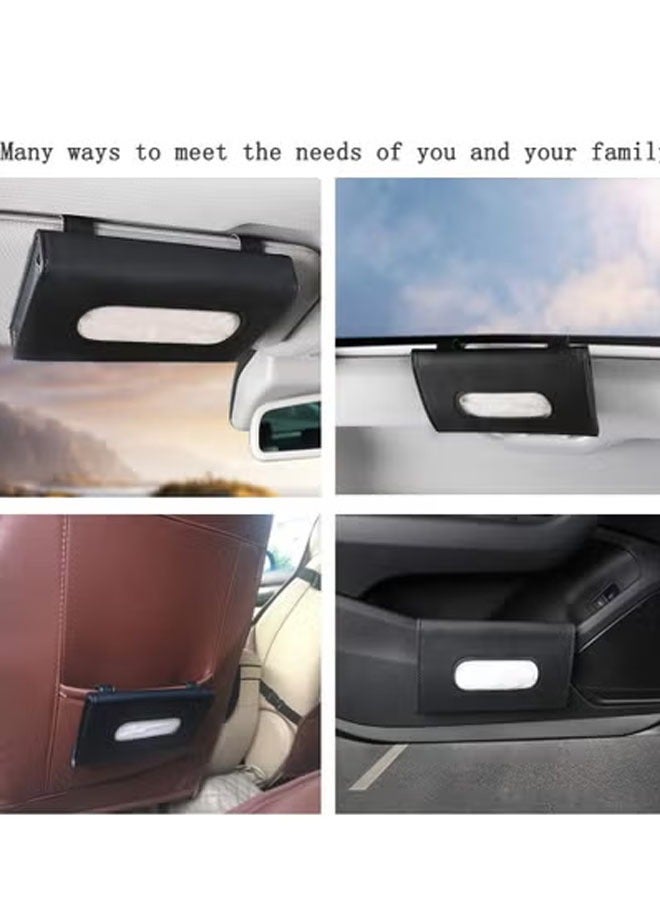 Bukela Black Car Tissue Holder, Sun Visor Napkin Holder, Car Mask Holder for Sun Visor, Masks Dispenser for Car - Image 4