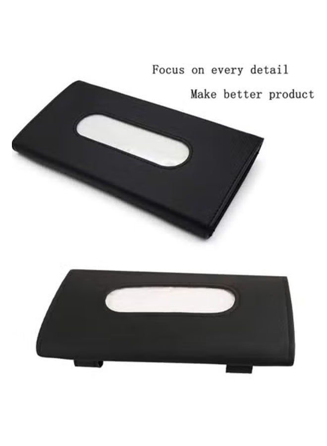 Bukela Black Car Tissue Holder, Sun Visor Napkin Holder, Car Mask Holder for Sun Visor, Masks Dispenser for Car - Image 5