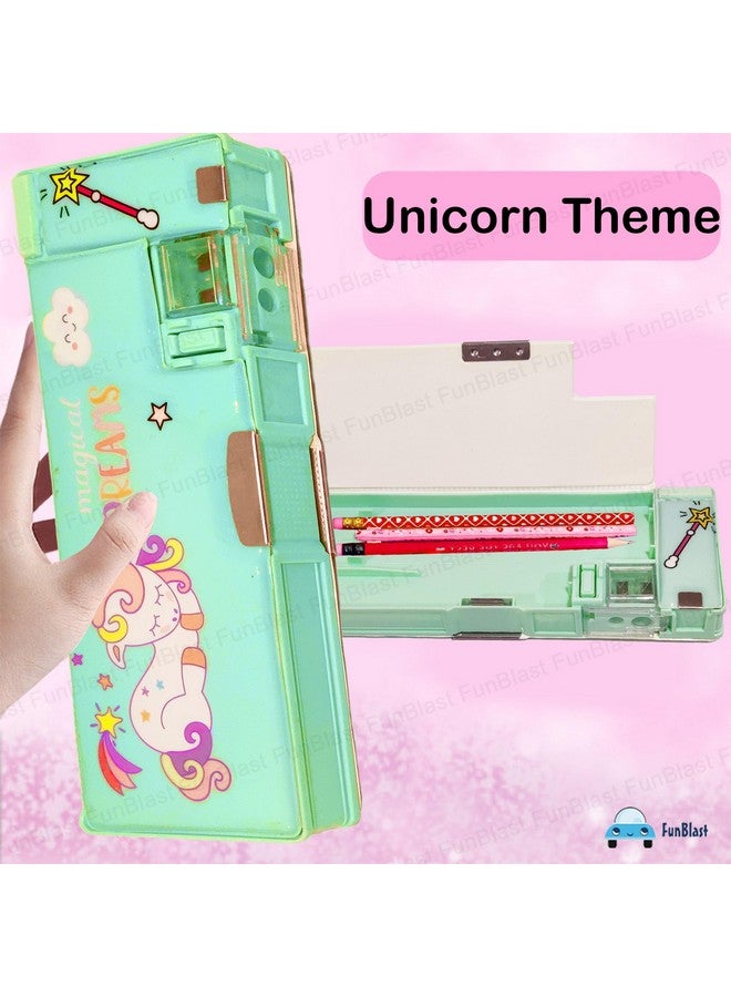 فنبلاست حافظة أقلام بلاستيكية مغناطيسية من فن بلاست مع مبراة، صندوق أقلام يونيكورن للأطفال، منظم أقلام وحافظة أقلام للأطفال، هدية عيد ميلاد للأطفال (أحلام سحرية) - متعدد الألوان - Image 4