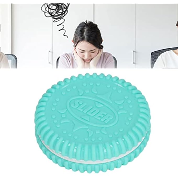Domary Fingertip Slider Toys Biscuits Shaped Relieve Stress Anxiety Magnetic Push Slider Toy (Blue) - Image 5