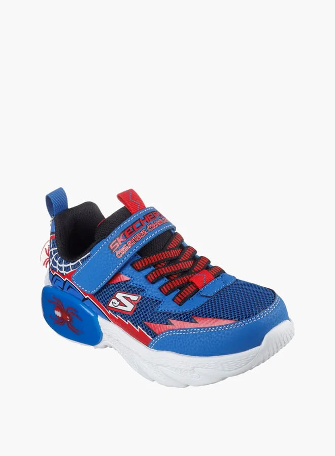SKECHERS Boys' Spider Print Sneakers With Hook And Loop Closure - Creaturecrawlers