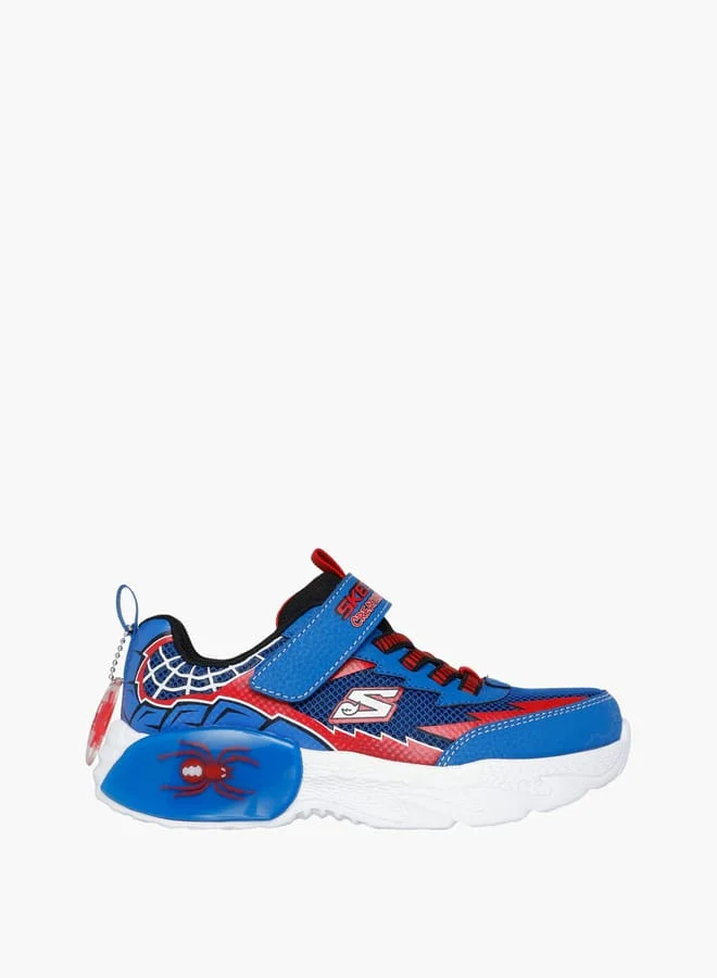 SKECHERS Boys' Spider Print Sneakers With Hook And Loop Closure - Creaturecrawlers