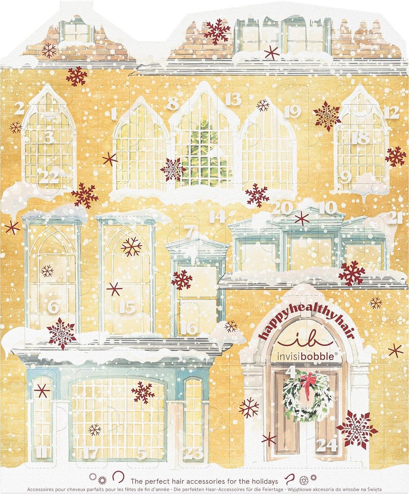 Invisibobble Beauty Advent Calendar 2023 I 24 Hair Accessories I Surprise for Women and Girls I Exclusive Elastics I Festive Calendar for Hair Care