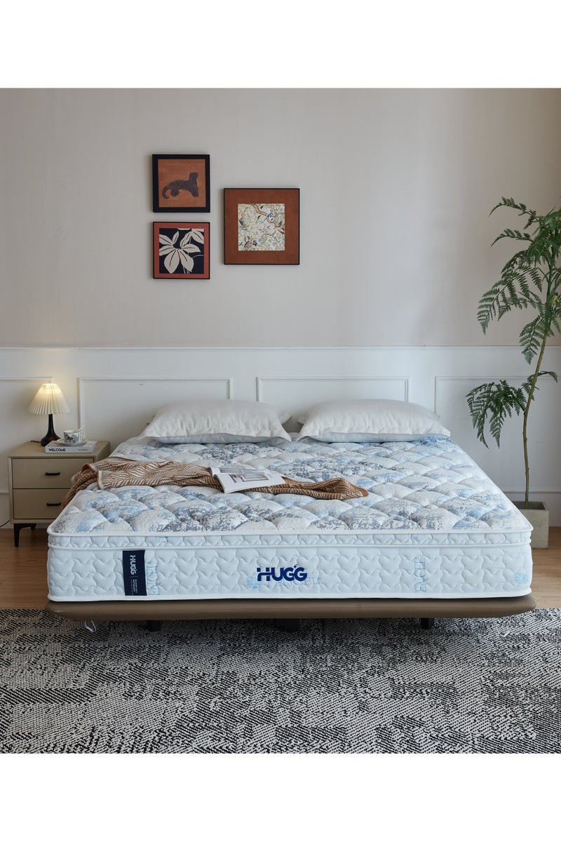 HUGG UAE’s First Biocrystal Mattress, 16 Crystals + Gold & Silver Infused, Increase Blood Circulation, Luxury Orthopedic Sleep Solution & Stress Relief, Certified Natural, Premium Comfort Mattress, Improved Sleep Quality (180×200×32) - Image 1