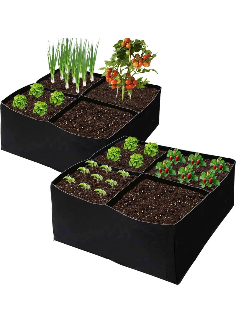 Arabest 2 Pack Fabric Grow Bags, Raised Garden Bed for Vegetable Herbs Flowers, Fabric Plant Pots Indoor Outdoor, 2x2x1ft - Image 1