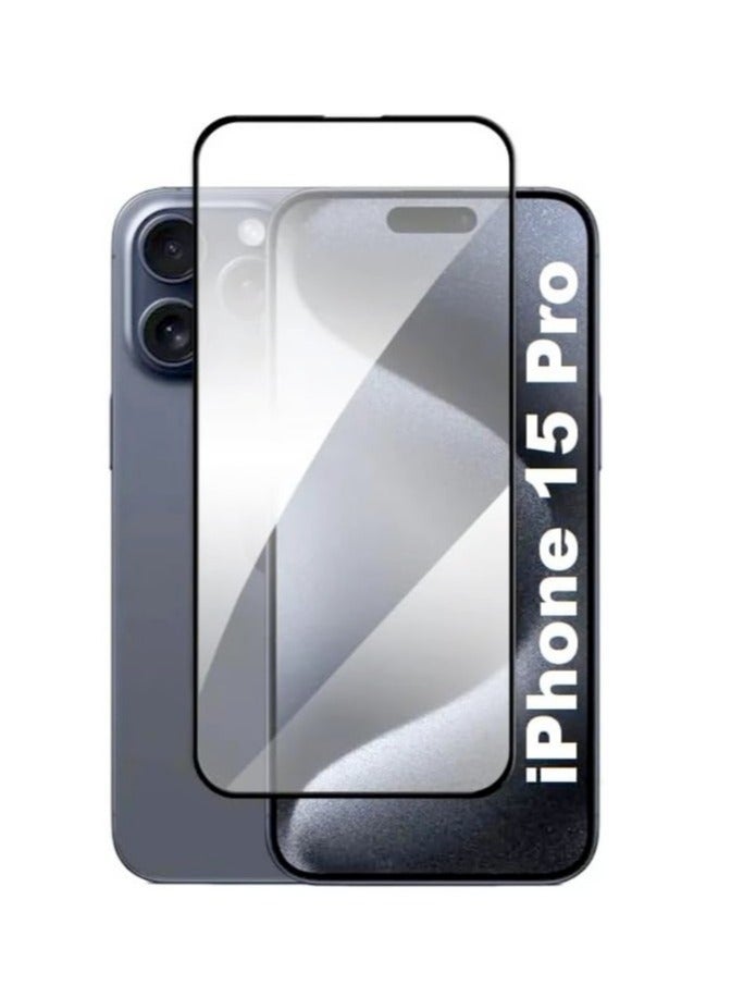 DUSALA Clear Screen Protector Compatible for iPhone 15 Pro, 9H Tempered Glass with Easy Installation Kit, Bubble free, Anti-spy, Scratch Resistant, Anti-Fingerprint glass - Image 1