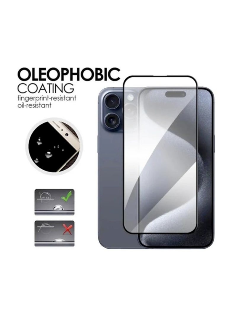 DUSALA Clear Screen Protector Compatible for iPhone 15 Pro, 9H Tempered Glass with Easy Installation Kit, Bubble free, Anti-spy, Scratch Resistant, Anti-Fingerprint glass - Image 5