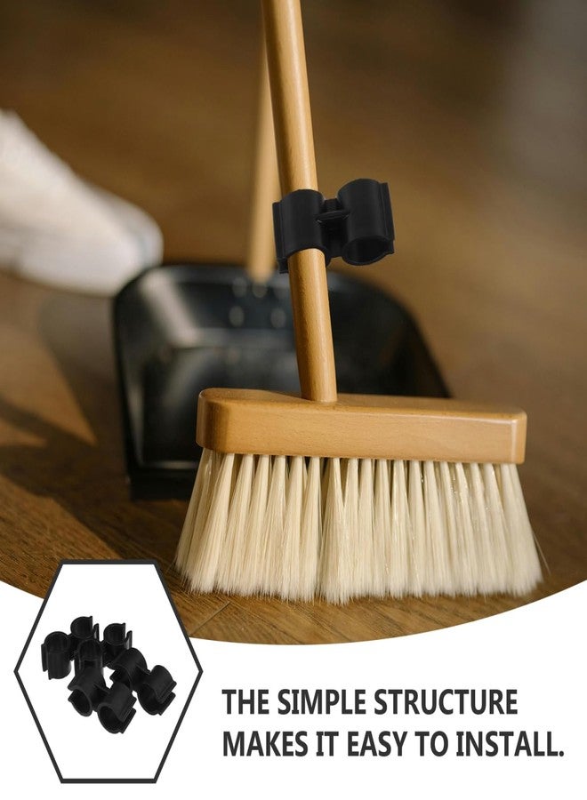 OUNONA Dustpan Broom Connection Buckle Plastic Double Pipe Clamp 2.17 Inch Durable Clip for Home Broom and Dustpan Handle Connector - Image 5