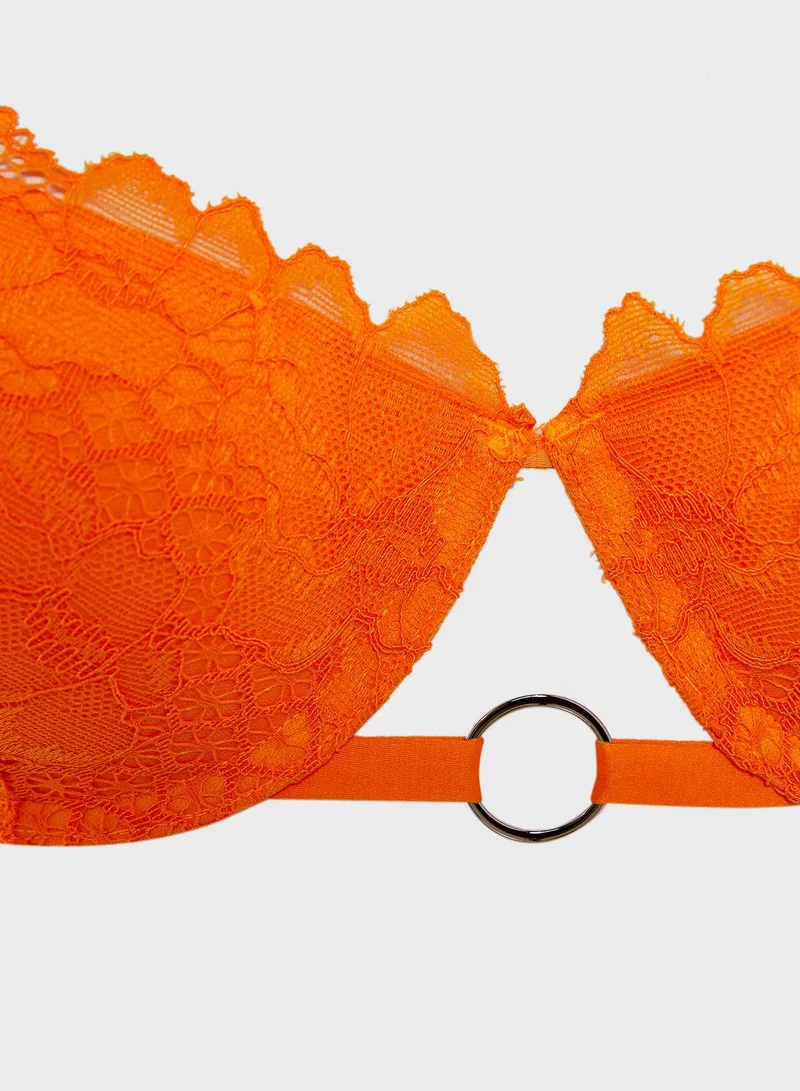 La Senza Ring Detail Lace Balconette Bra