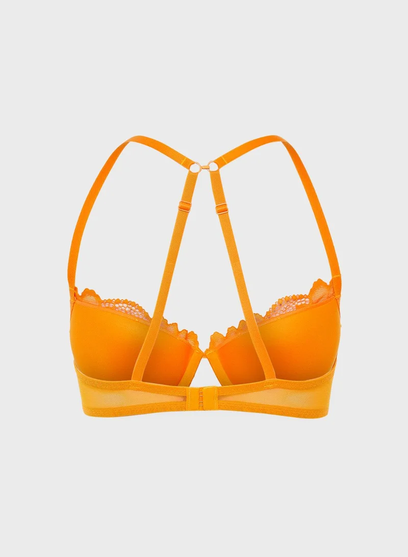 La Senza Ring Detail Lace Balconette Bra