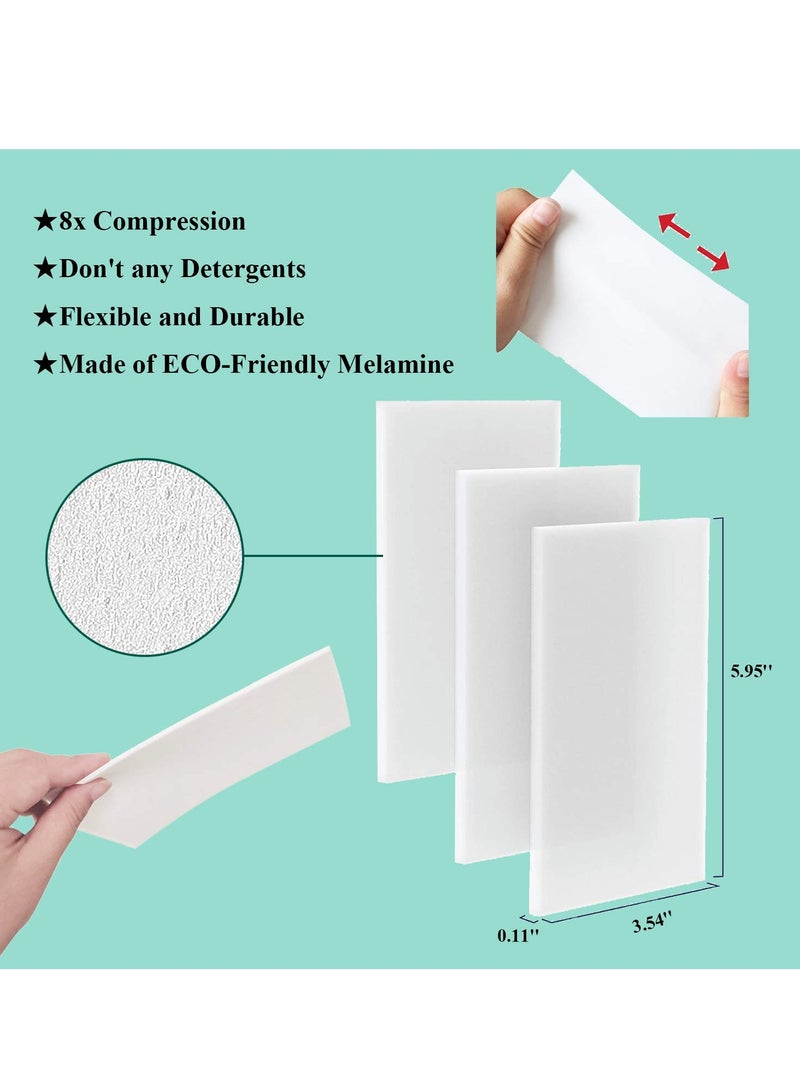 KASTWAVE Magic Cleaning Sponge Eraser Sheets, 48 Sheets 8X Thin Melamine Foam Sponge Cloth Scrub Pads, All-Purpose Cleaner Eraser Wipes for House Cleaning Kitchen Dish Bathroom Furniture, Sink - Image 2