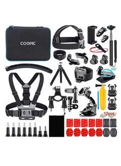 Action Camera Accessories Kit 58 In 1 Compatible with Gopro MAX GoPro Hero 8 7 6 5 4 3+ 3 2 1 Black SJ4000/ SJ5000/ SJ6000 DJI OSMO Action DBPOWER AKASO Xiaomi Yi APEMAN WiMiUS Lightdow