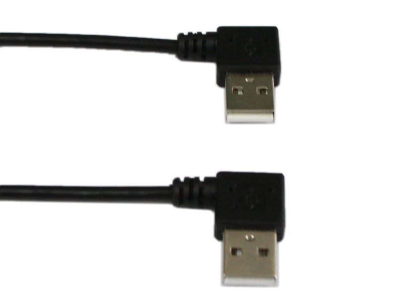 CERRXIAN 9Inch Mini USB Cable Combo Mini USB Right Angle & Left Angle Male to USB Type A 2.0 Right Angle Male Data Sync and Charge Cable (Black)(2-Pack) R - Image 5