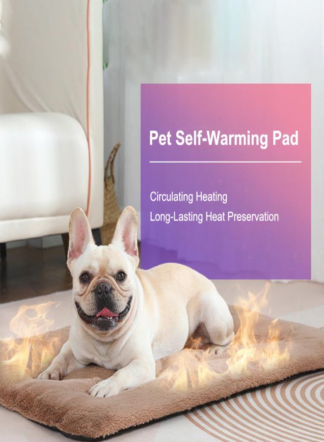 Self-Warming Cat Mat Soft Plush Dog Crate Pad with Non-Slip Bottom Winter Extra Warm Thermal Pet Pad for Dogs and Cats Indoors Outdoors - Image 4