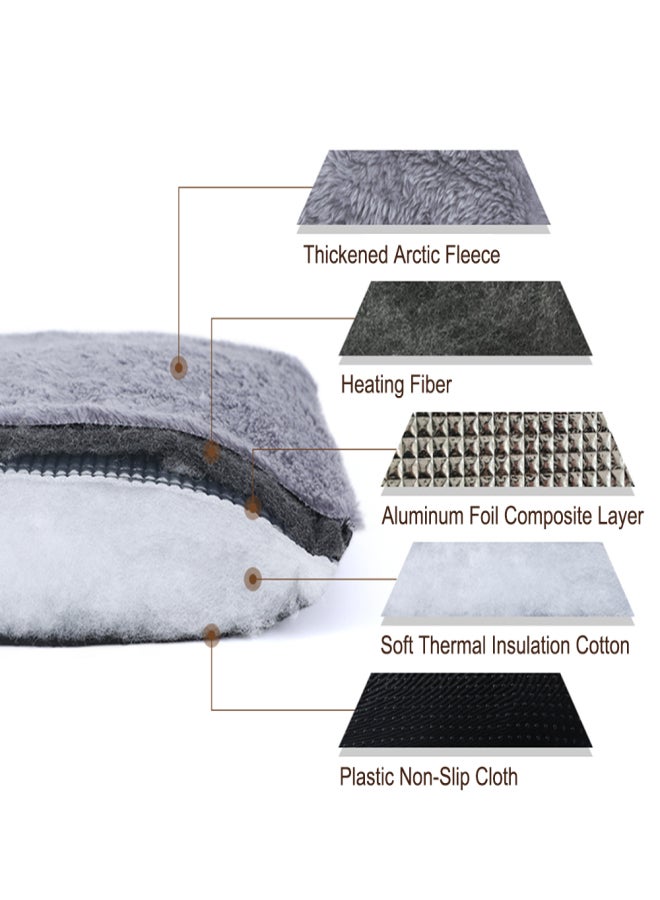 Self-Warming Cat Mat Soft Plush Dog Crate Pad with Non-Slip Bottom Winter Extra Warm Thermal Pet Pad for Dogs and Cats Indoors Outdoors - Image 3