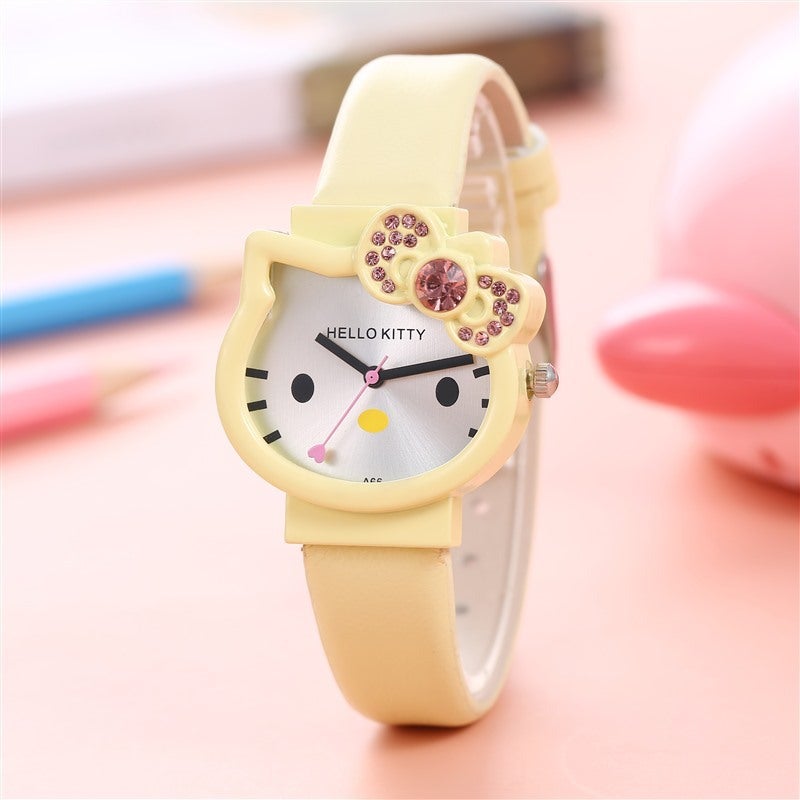 Hello Kitty Kids Watch and Bracelet Set Belt-Yellow 