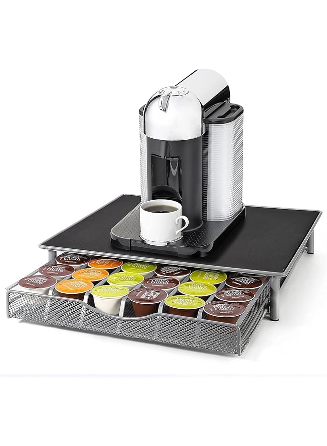 SKY-TOUCH Coffee Pod Drawer 36 Pcs Coffee Capsule Holder Space Saving Coffee Pods Kitchen Organizer Coffee Drawer - Image 1