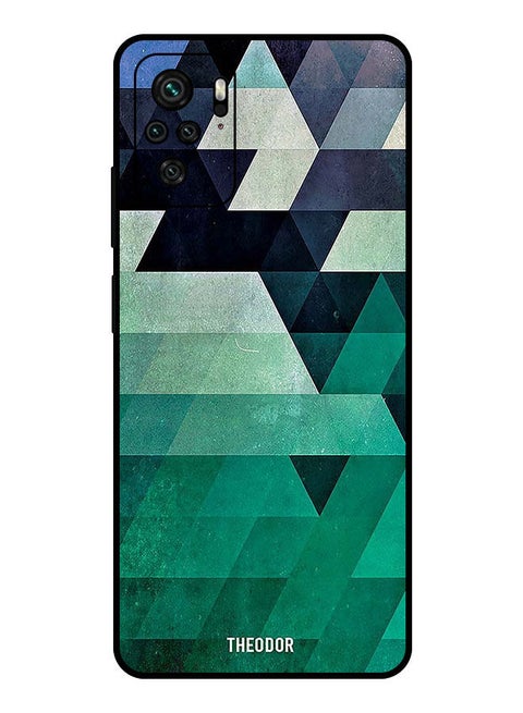 Protective Case Cover For REDMI Note 10 Triangle Seacolor Pattern