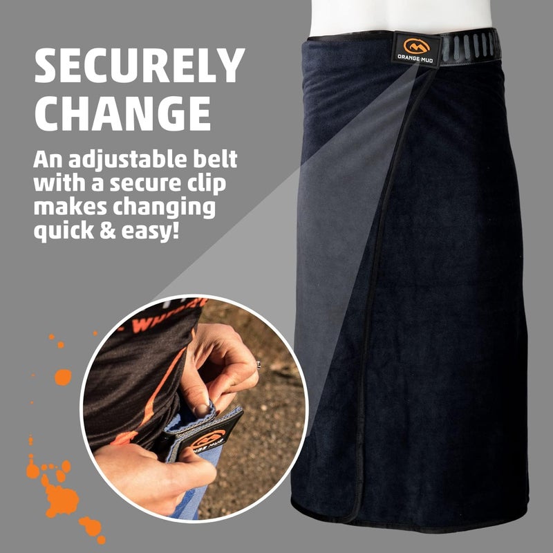 Orange Mud Transition  Seat Wrap V20 Automotive Seat Cover Changing Kilt and Multipurpose Towel Black - Image 3