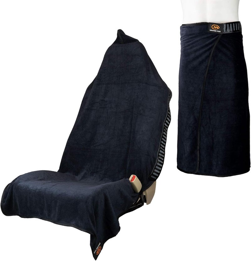 Orange Mud Transition  Seat Wrap V20 Automotive Seat Cover Changing Kilt and Multipurpose Towel Black - Image 1