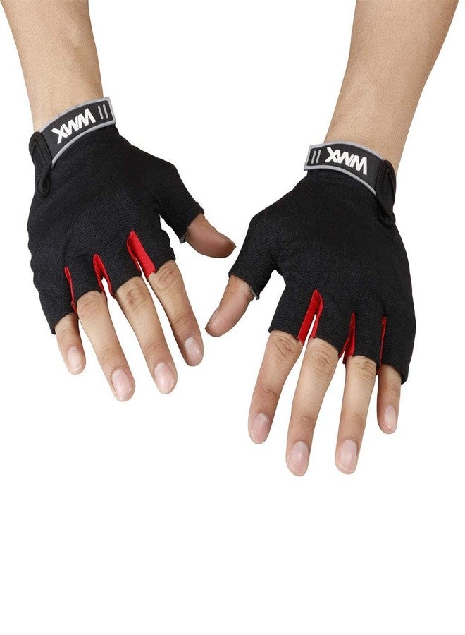 WMX Series Sports Leather Gym Gloves for Weight Lifting and Exercise (S, Roller PAD) - Image 5